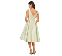 Adrianna Papell Boat-Neck A-Line Dress