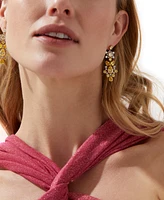 Eliot Danori Gold-Tone Cubic Zirconia Chandelier Earrings, Exclusively at Macy's