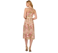 Adrianna Papell Women's Embroidered Fit & Flare Dress