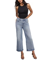 Good American Women's Waist Palazzo Cropped Jeans