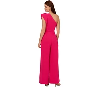 Adrianna Papell Women's Rosette One-Shoulder Jumpsuit