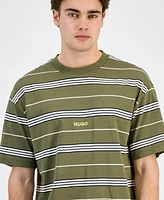 Hugo by Boss Men's Nostrilio Loose-Fit Engineered Stripe T-Shirt