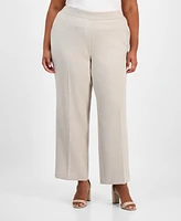 Kasper Plus Mid-Rise Pull-On Pants