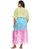 Bleu by Rod Beattie Plus Sock It To Me Chiffon Dress Swim Cover-Up