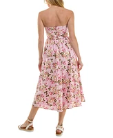 Trixxi Juniors' Strapless Corset Midi Dress