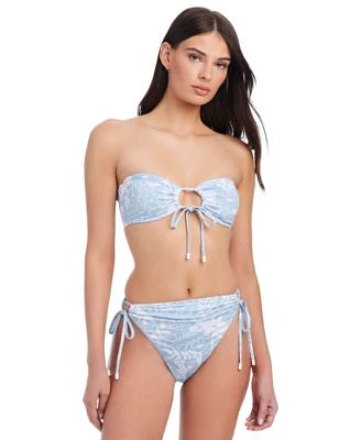 Sanctuary Womens In The Meadow Bandeau Tie Front Bikini Top Bottoms