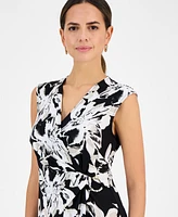 Kasper Women's Printed Wrap-Style Dress