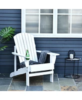 Outsunny Wood Adirondack Chair, Wooden Outdoor & Patio Seating
