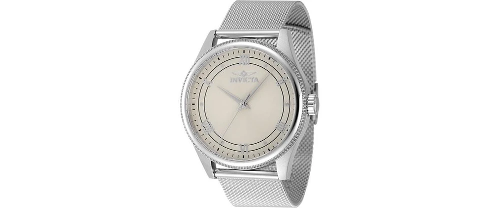 Invicta Men's 48480 Celestial Quartz 3 Hand Ivory Dial Watch