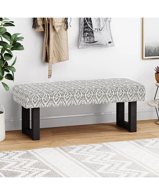 Ashford Boho Fabric Bench Great Deal Furniture Boho Fabric Bench, Black Print