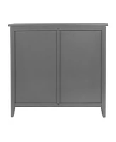 3 Drawer Storage Cabinet Rattan Dressers Chest of Drawers Entryway Cabinet Bedside Table Dresser for Bedroom Living Room, Grey