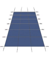 16x32ft Inground Pool Safety Cover, Mesh Triple Stitched, Blue