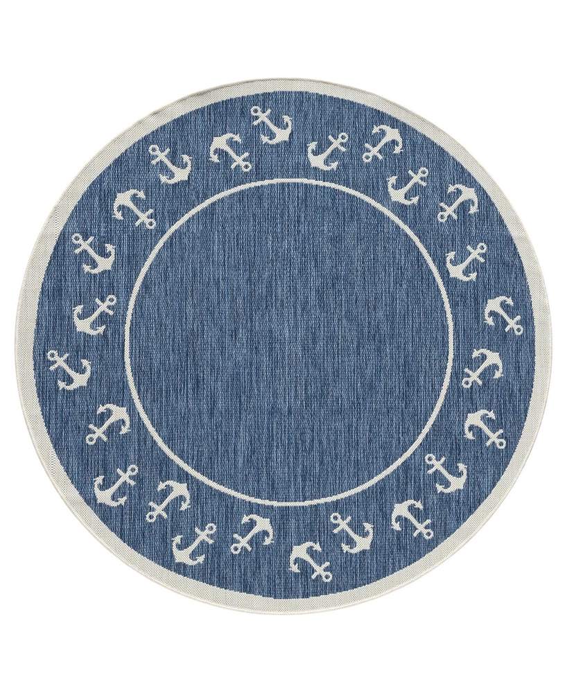 Lr Home Shoreline Sea- 5'3''x5'3'' Round Area Rug