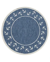 Lr Home Shoreline Sea- 5'3''x5'3'' Round Area Rug