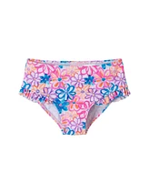 Toddler/Child Girls Floral Print Rib Long Sleeve Rash Guard Set