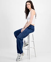 Tinseltown Juniors' Drawstring Cargo Parachute Jeans