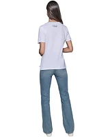 Karl Lagerfeld Paris Women's Embellished Scene Graphic T-Shirt