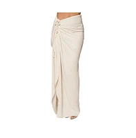 Jluxlabel Women's Noelia Linen Slit Skirt