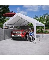 13x20 Heavy Duty Steel Carport Storage Canopy Garage Tent w/ Removable Sidewalls