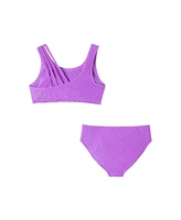 Toddler/Child Girls Purple Strappy Back Swimsuit