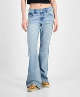 Celebrity Pink Juniors' Flap-Pocket Flare Jeans