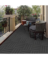 Interlocking Deck Tiles, 11.8"x11.8" (44-Pack), Outdoor Flooring for Patio, Poolside, Backyard
