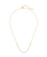 Unwritten "Mom" Cubic Zirconia Mother of Pearl Tennis Charm Layered Necklace Set
