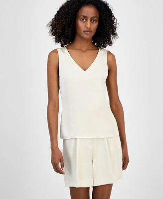 Anne Klein Women's Sleeveless V-Neck Blouse