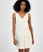 Anne Klein Women's Sleeveless V-Neck Blouse
