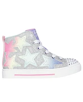 Skechers Little Girls Twinkle Toes: Sparks - Stellar Star High-Top Light-Up Casual Sneakers from Finish Line