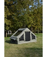 Inflatable Camping Tent: Easy Setup 4-Season Glamping for 4-6, Waterproof, Windproof, Portable