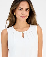 Kasper Women's Hardware-Detail Keyhole Top, Regular & Petite