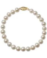 Belle de Mer Cultured Freshwater Pearl Bracelet (6mm) in 14k Gold