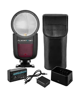Fujifilm X-H2S Mirrorless Camera, Black with Flashpoint Zoom Li-on X R2 Ttl On-Camera Round Flash Speedlight