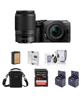 Nikon Z 30 Mirrorless Camera with 16-50mm & 50-250mm Lens, Bundle with 64GB Sd Memory Card, Bag, Battery, Screen Protector, 62mm and 46mm Uv, Cpl and