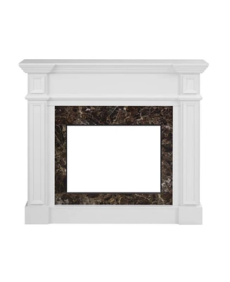 Only Mantel (Not Included 23" Fireplace)--White, 45.6"W11.8"D40"H