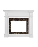 Only Mantel (Not Included 23" Fireplace)--White, 45.6"W11.8"D40"H