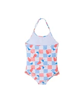 Toddler/Child Girls Bomb Pop/Checker Print Halter Swimsuit