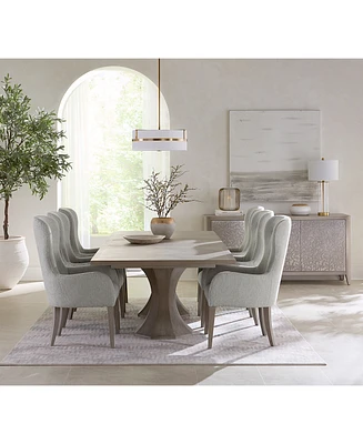 Cornelia 7-Pc. Dining Set (Rectangular Table & 6 Tufted Arm Chairs)