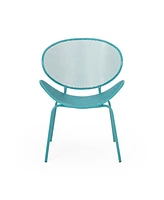 Modern Outdoor Mesh Shell Chair Set: Retro Comfort, Sleek Design