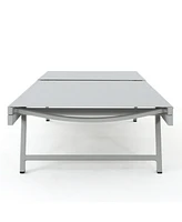 Luxurious Chaise Lounge Set for Sunbathing and Poolside Comfort
