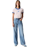 Calvin Klein Jeans Women's High-Rise Wide-Leg Denim
