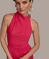 Donna Karan New York Women's Hardware Halter Neck Sleeveless Gown