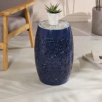 Bohemian Mosaic Accent Table: Vibrant Style, Versatile Outdoor & Indoor Use