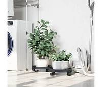 Plant Trolleys with Wheels 2 pcs Gray Diameter 13.4" 77.2 lb