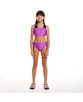 Toddler/Child Girls Purple Strappy Back Swimsuit
