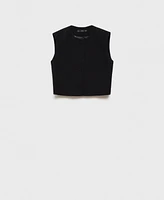 Mango Women's Buttoned Crop Waistcoat