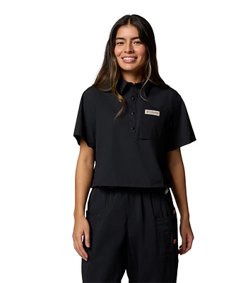 Columbia Women's Cove Beach Cropped Short Sleeve Top