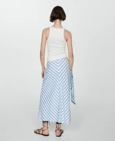 Mango Women's Printed Slit Skirt