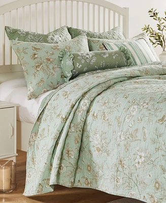 Greenland Home Fashions Olivia Garden Toile 3-Pc. Quilt Set